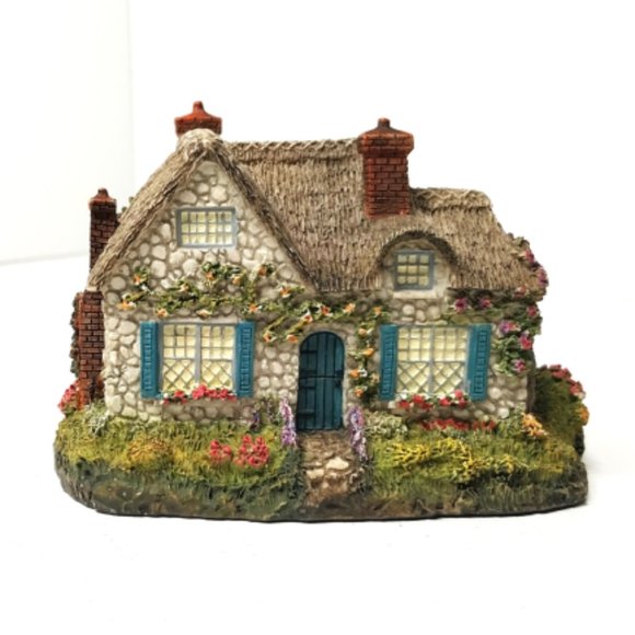 Thomas Kinkade Miniature SWANBROOKE COTTAGE with Certificate 90s Collectible VTG - Picture 4 of 11